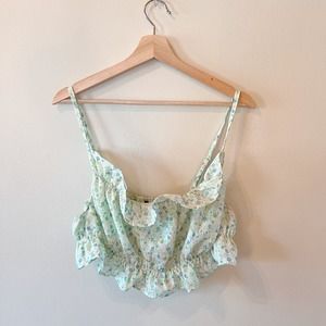 NWT H&M Floral Crop Tank Top